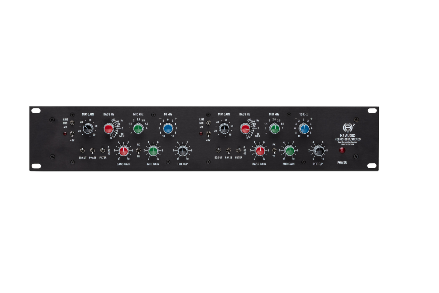 0011/Stereo 2-Channel Mic Pre/EQ 19' rackmount