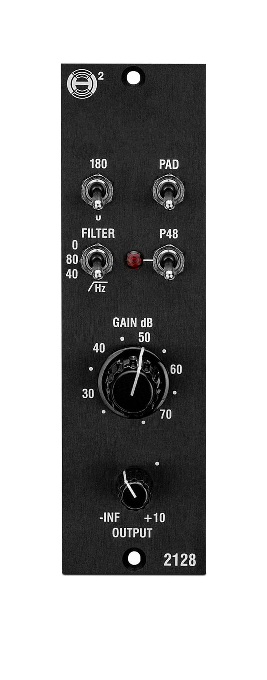 H2 Audio 2128 500 series mic pre module white background