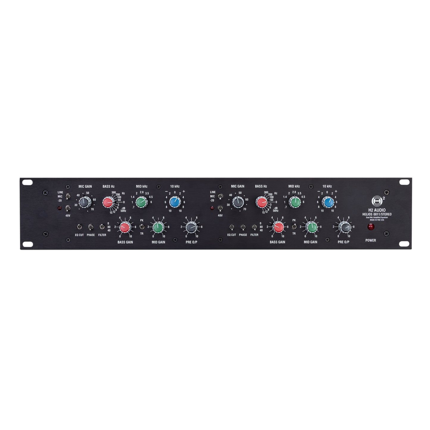 0011/Stereo 2-Channel Mic Pre/EQ 19' rackmount