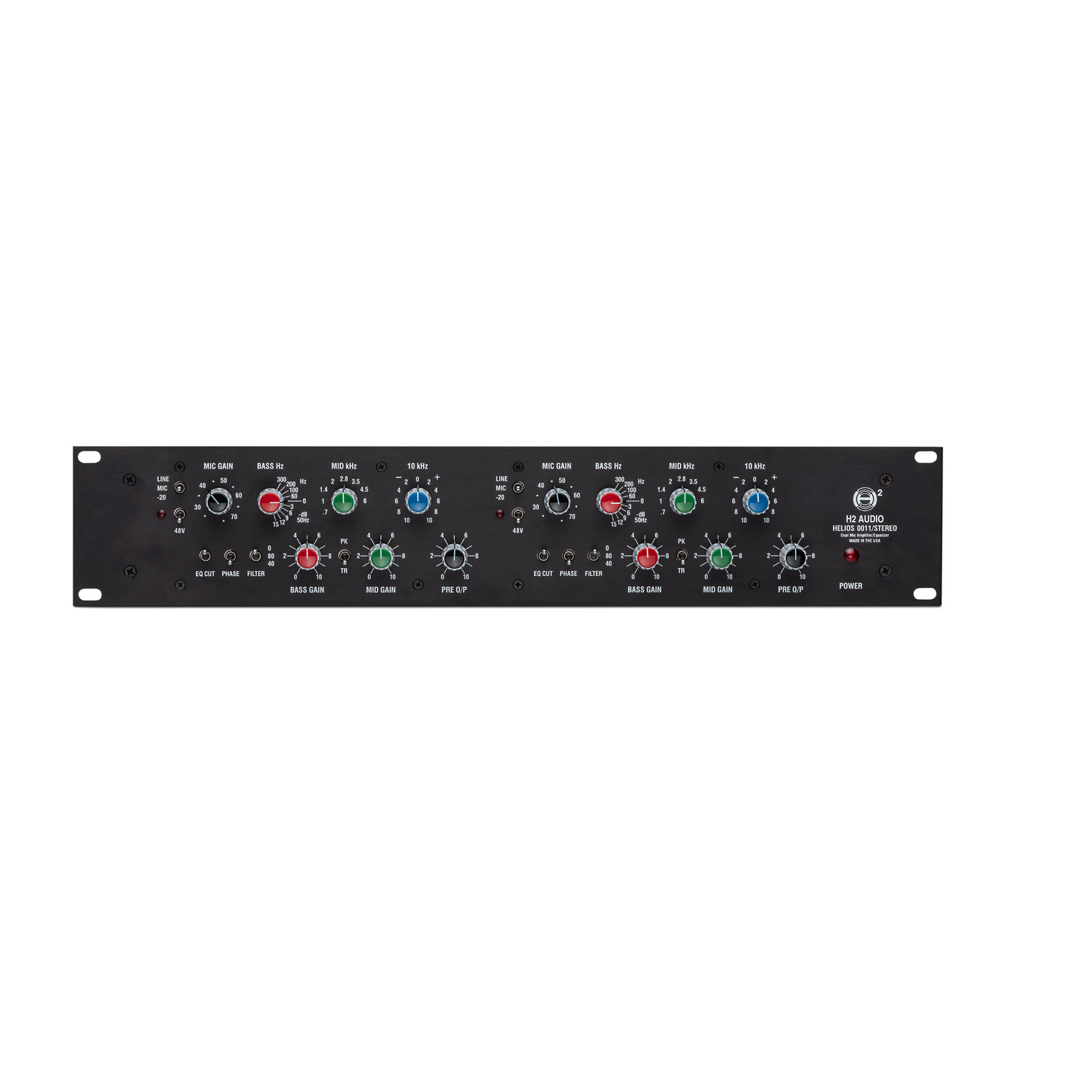 0011/Stereo 2-Channel Mic Pre/EQ 19' rackmount